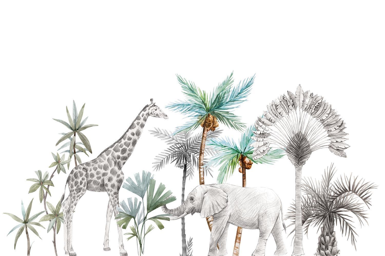 motif-papier-peint-safari-enfant