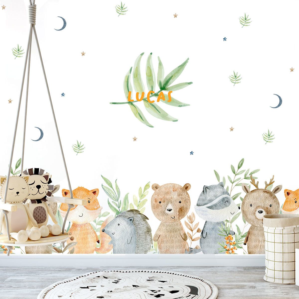 papier-peint-animaux-personnalisé-bébé