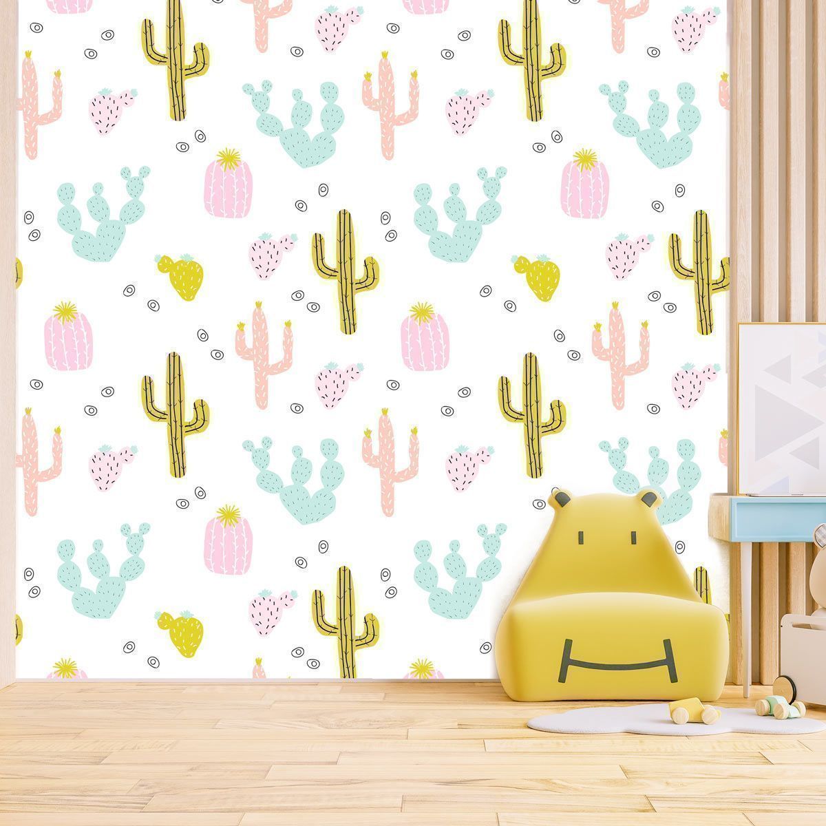 papier-peint-cactus-coloré