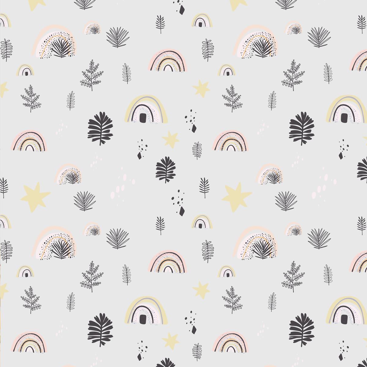 papier-peint-gris-chambre-fille