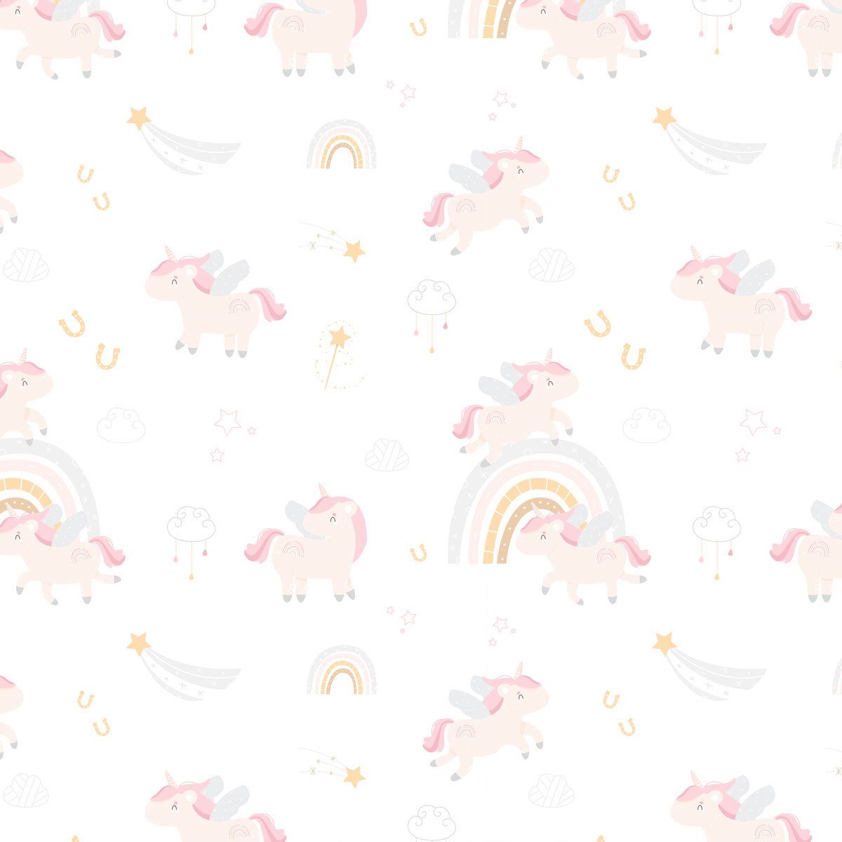 papier-peint-licorne-chambre-bébé