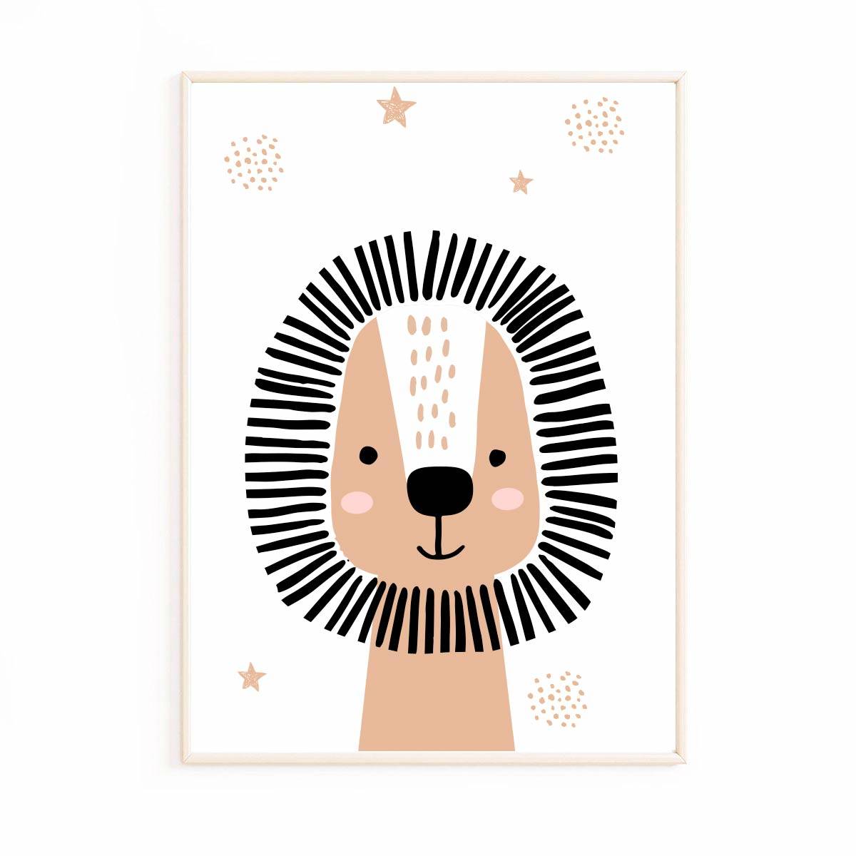 affiche-bébé-beige-lion