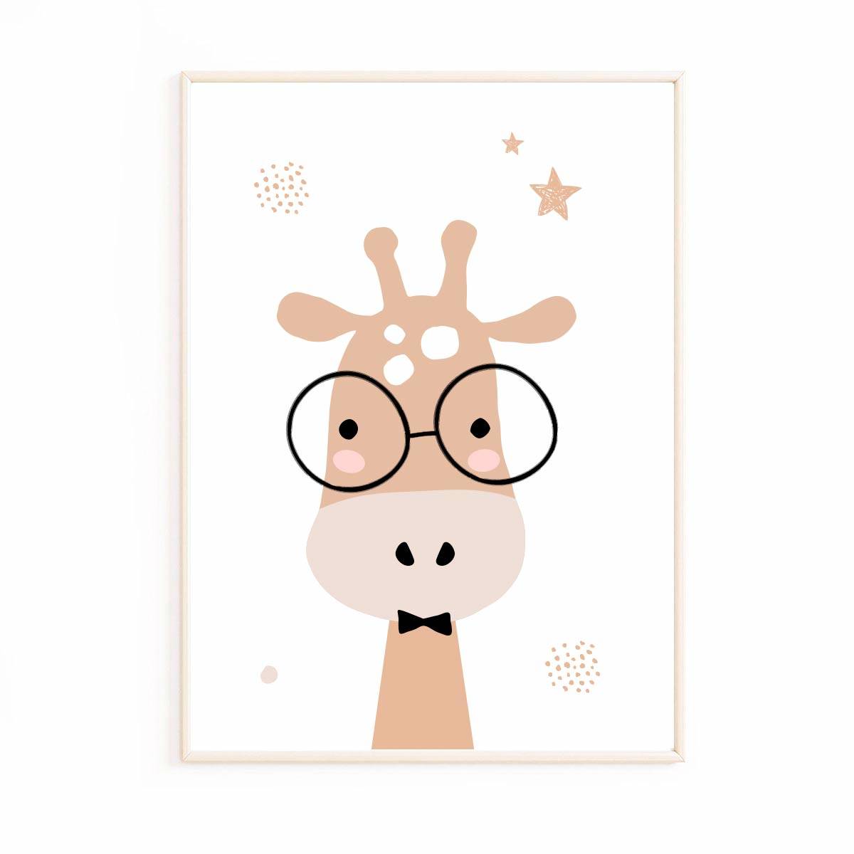 affiche-bébé-girafe-beige