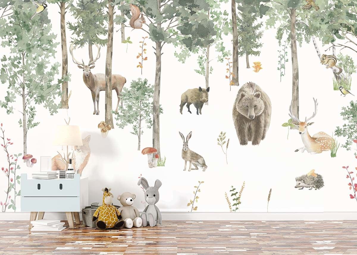 papier peint foret enfant
