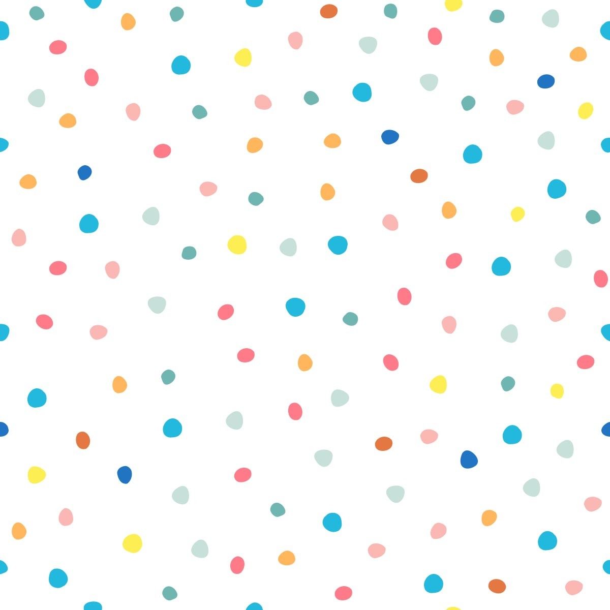 papier peint pois coloré enfant