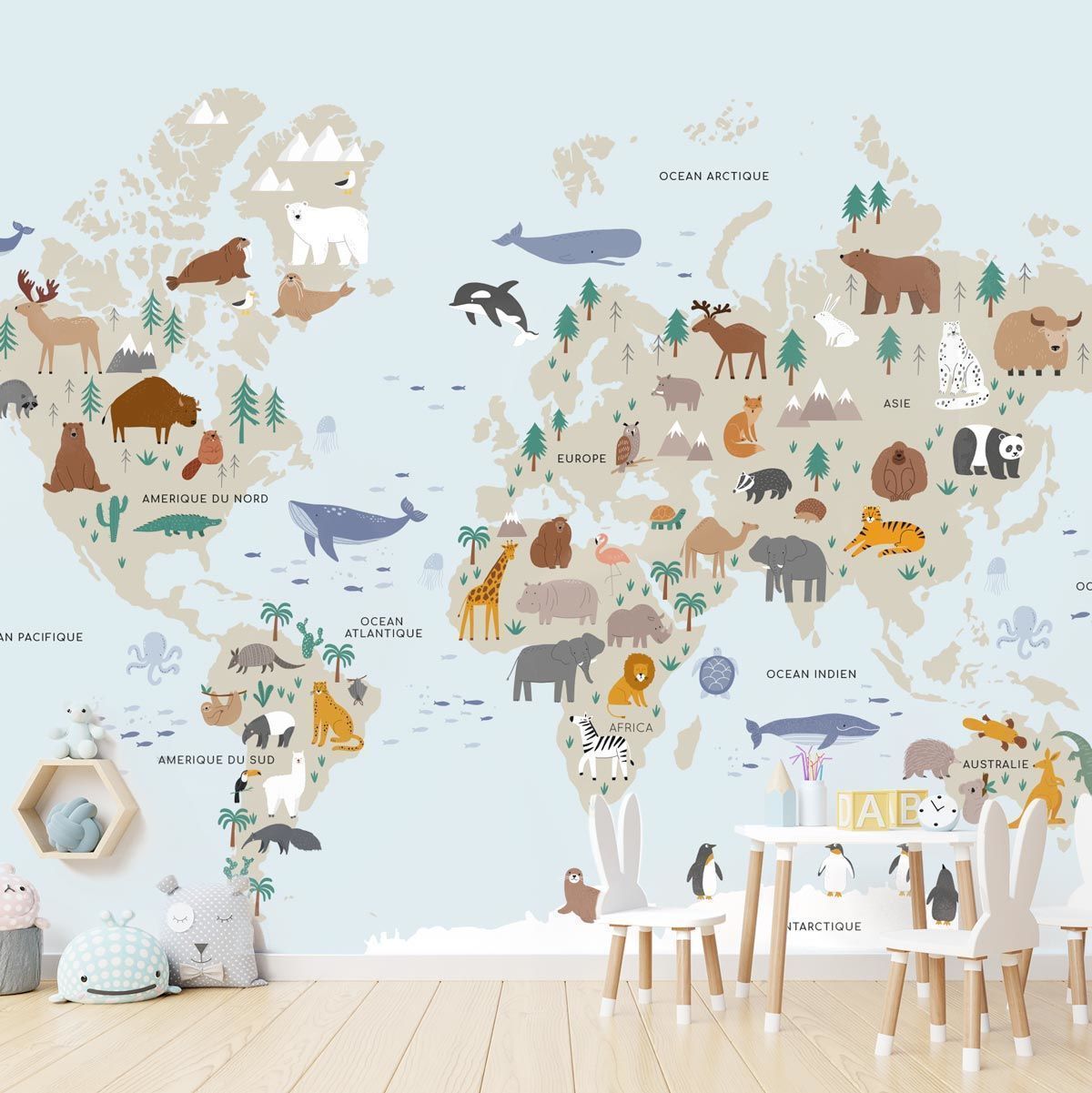 papier-peint-carte-du-monde-enfant-coloré