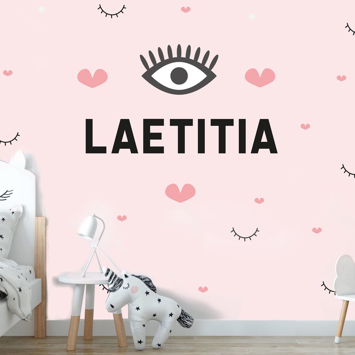 papier-peint-oeil-fille-personnalisé