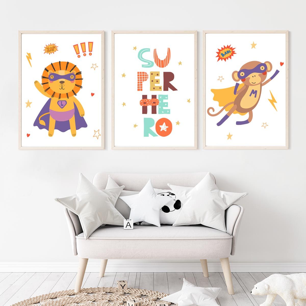 lot-affiche-super-hero-enfant