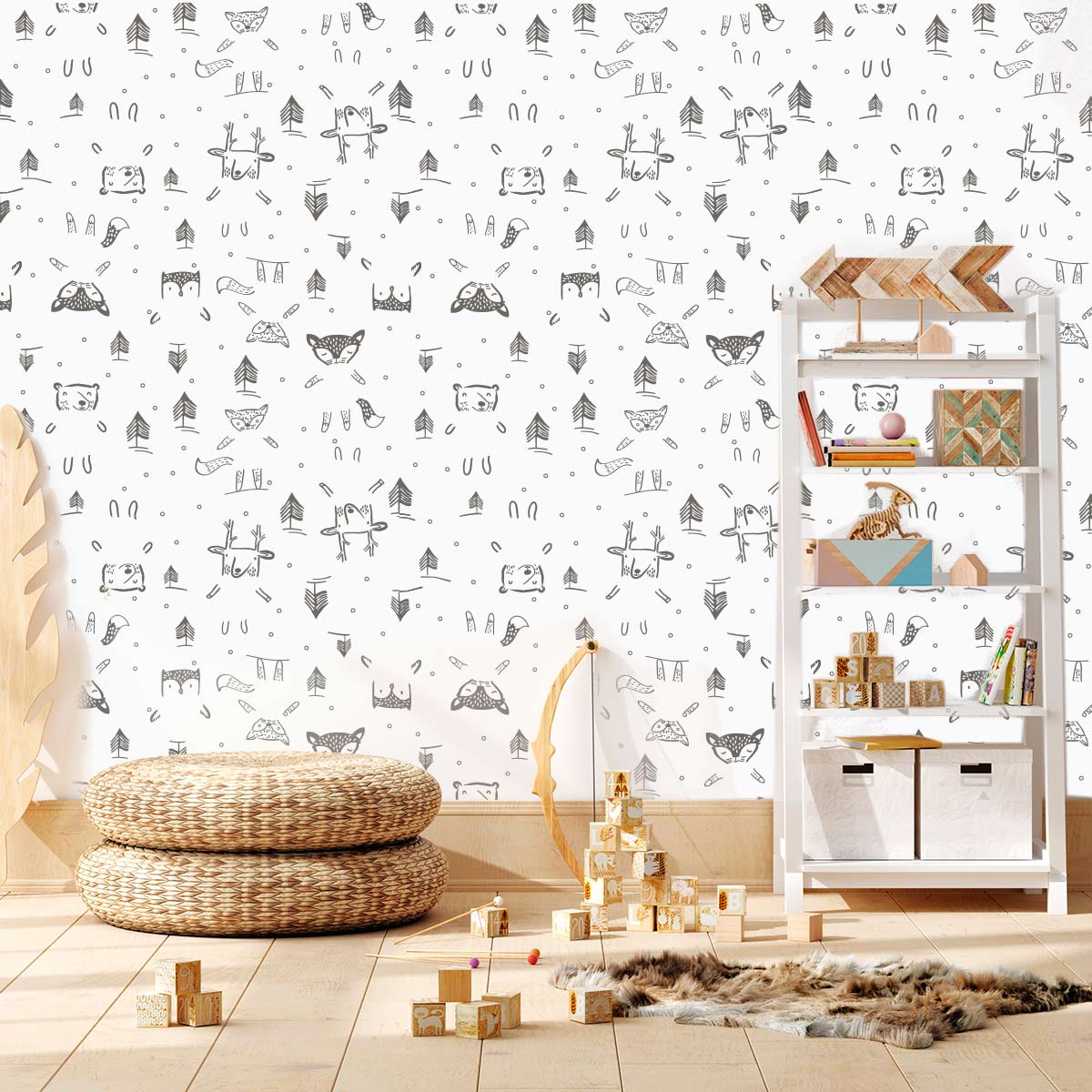 papier-peint-animaux-scandinave