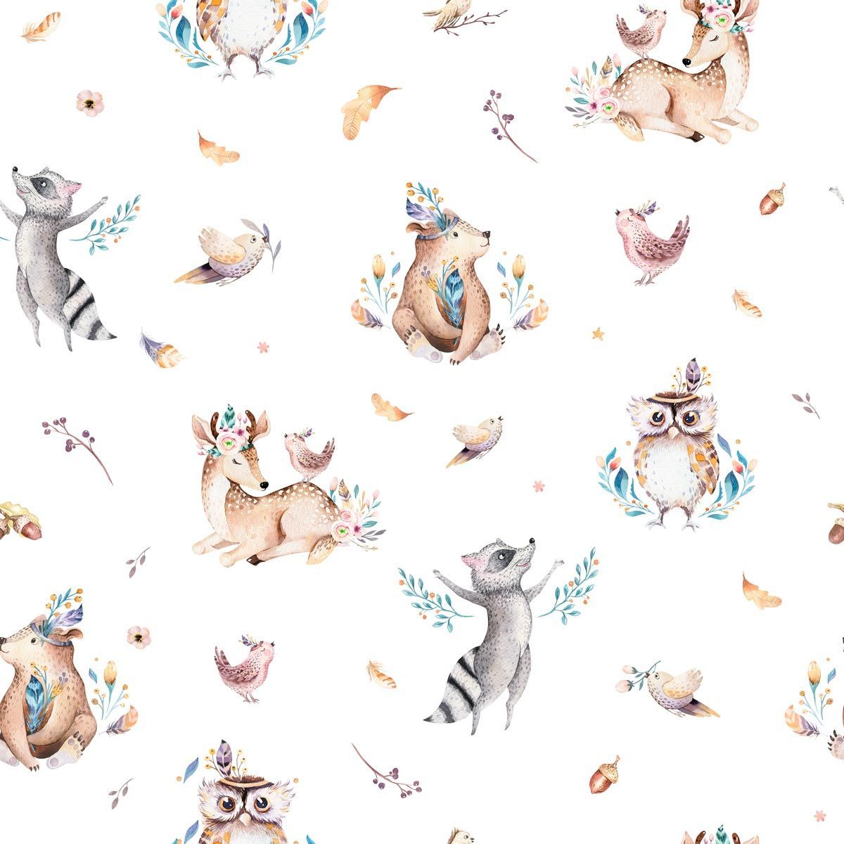 papier-peint-animaux-foret-boheme