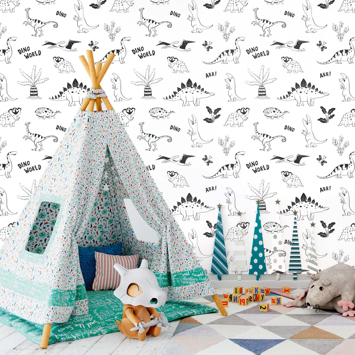 Papel Pintado Infantil Dino World