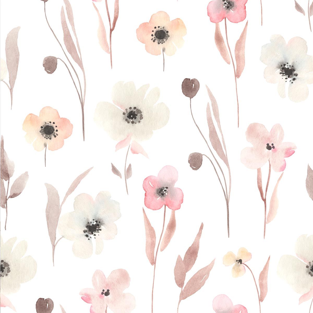 papier-peint-fleurs-aquarelle