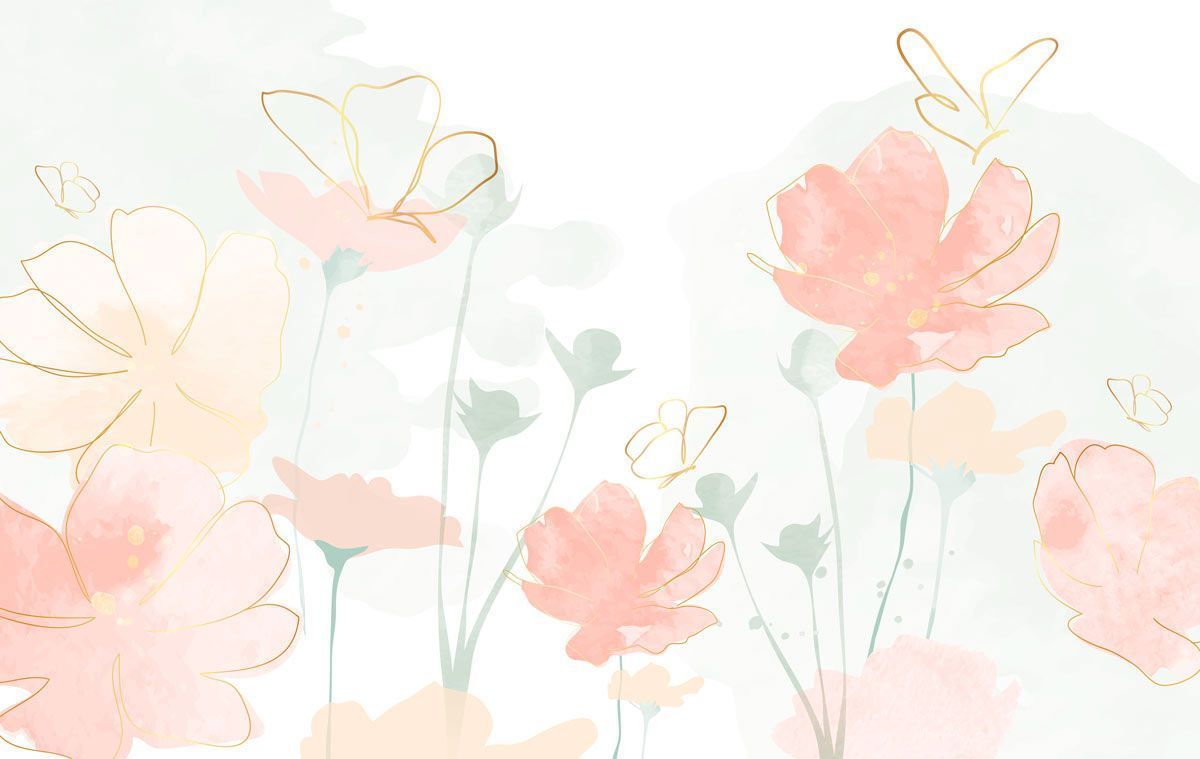 papier-peint-fleurs-aquarelle