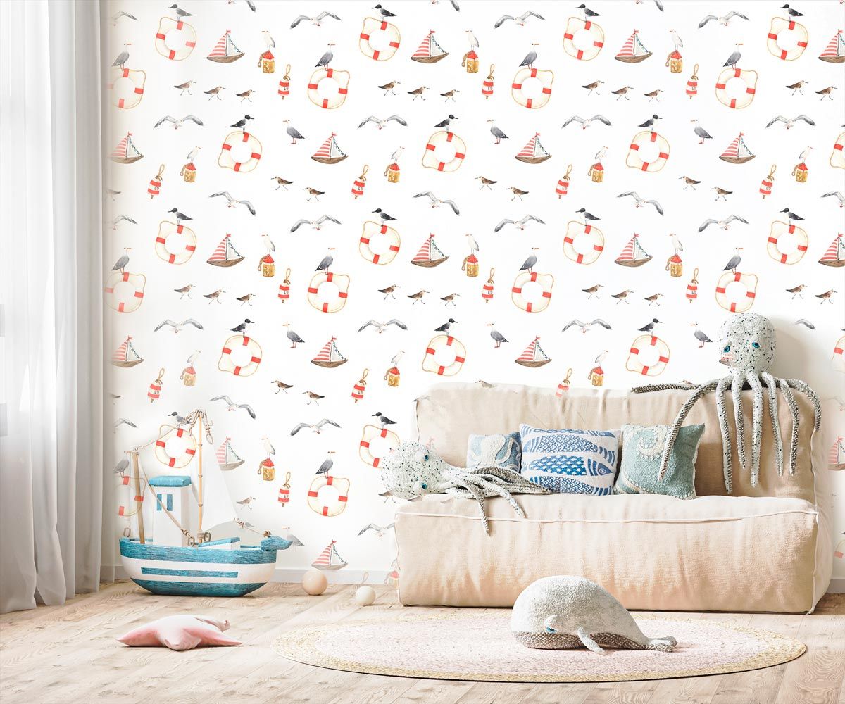 papier-peint-marin-mouette