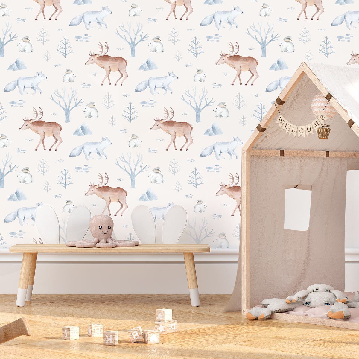 papier-peint-animaux-foret-hiver