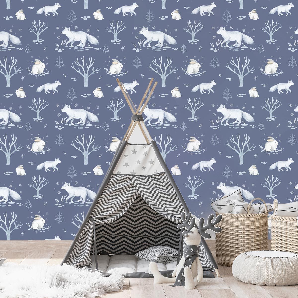 papier-peint-hiver-chambre-enfant