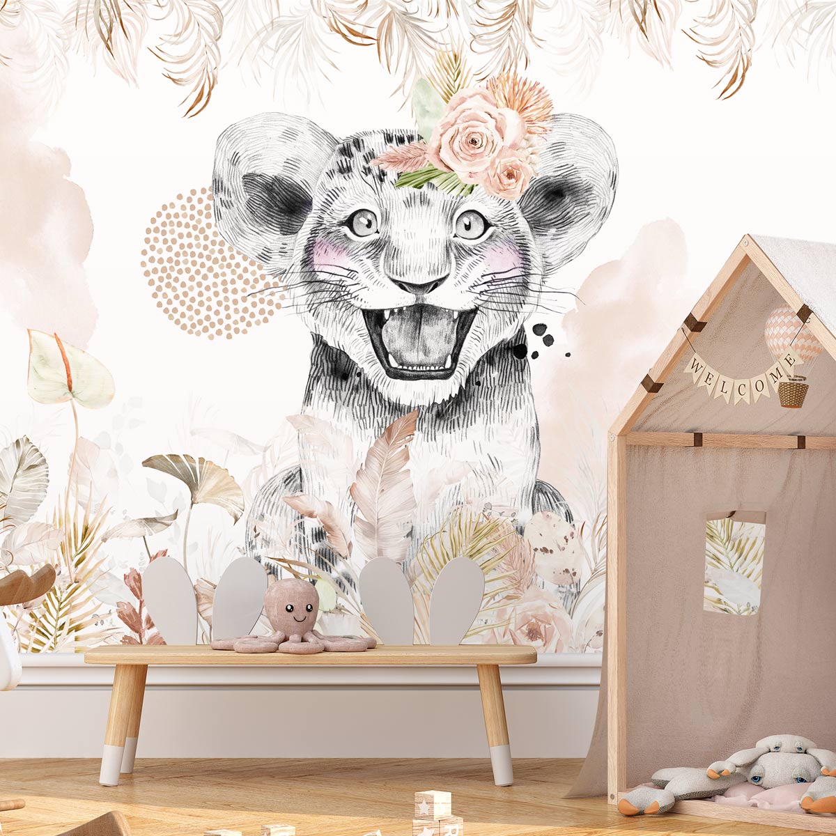 papier-peint-boheme-chambre-fille