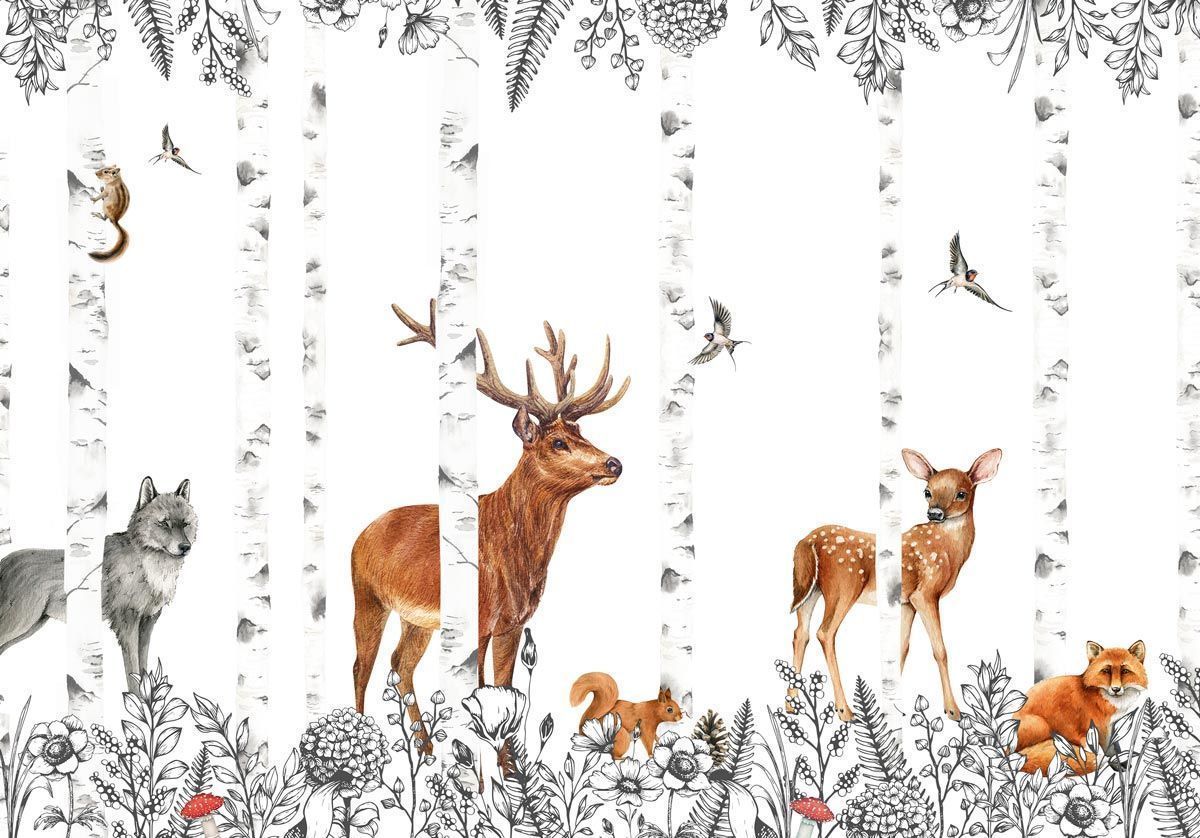 papier-peint-foret-enfant