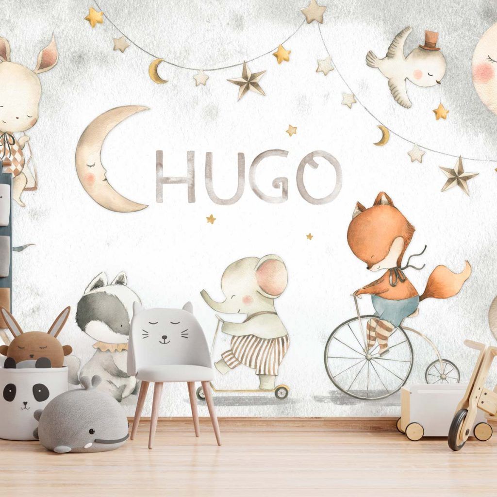 papier peint cirque enfant