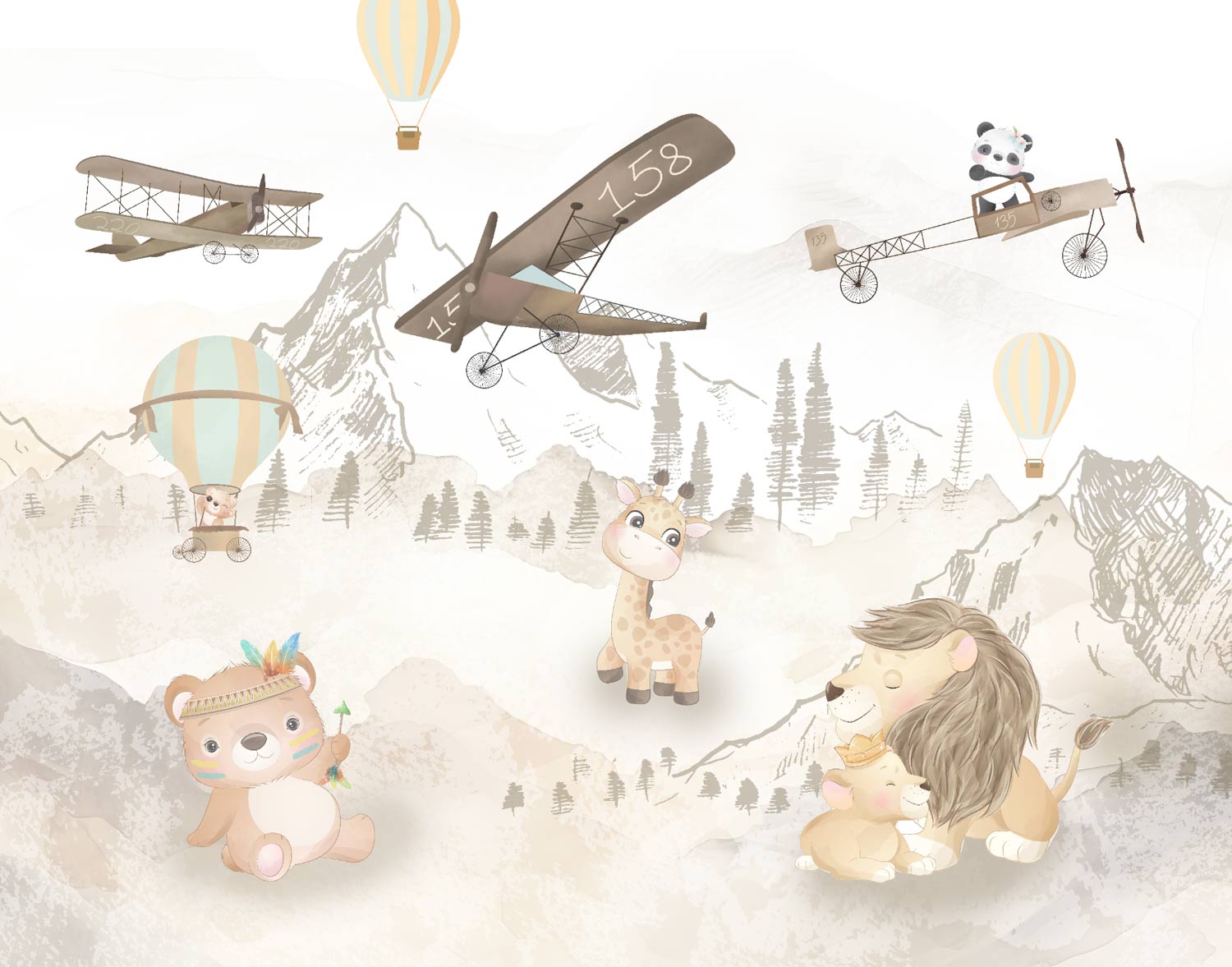 papier-peint-montagne-beige