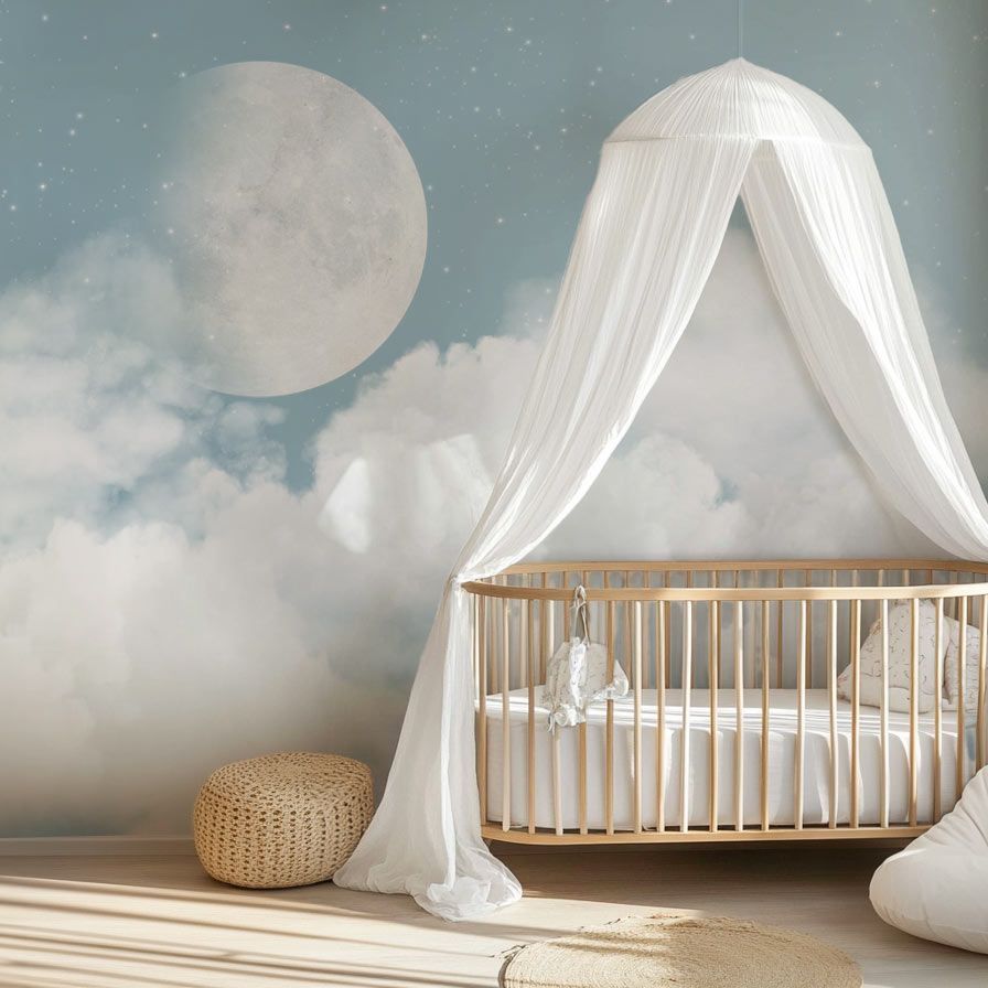 papier-peint-nuage-bébé-bleu