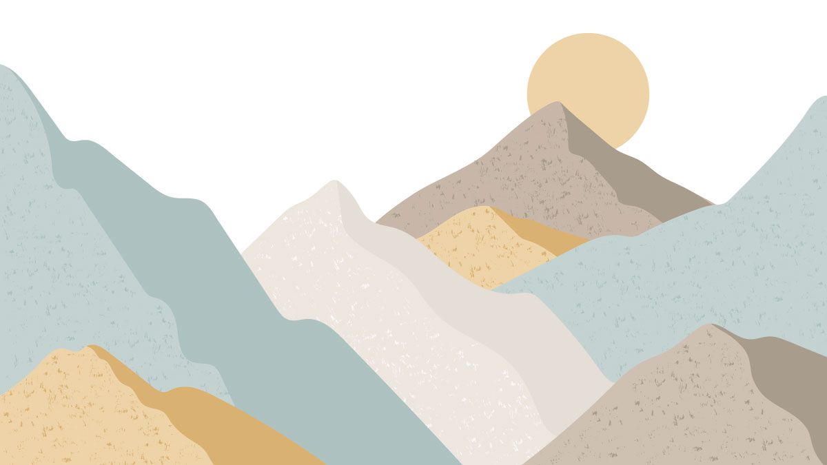 papier-peint-montagne-jaune-et-bleu