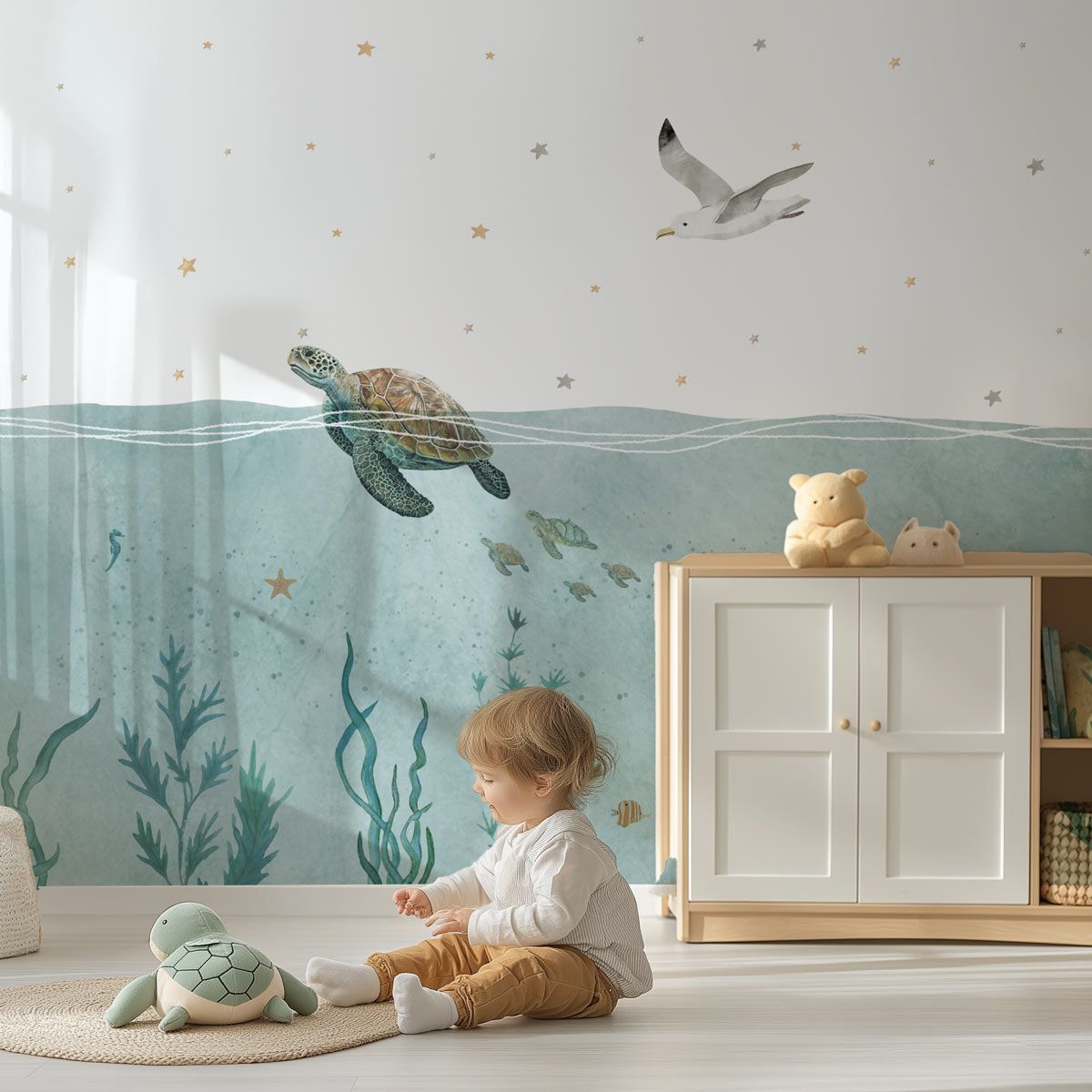 papier-peint-tortue-de-mer-enfant