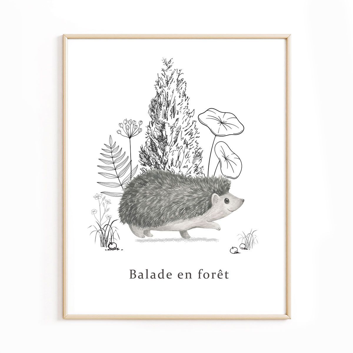 affiche-forêt-enfant-herisson