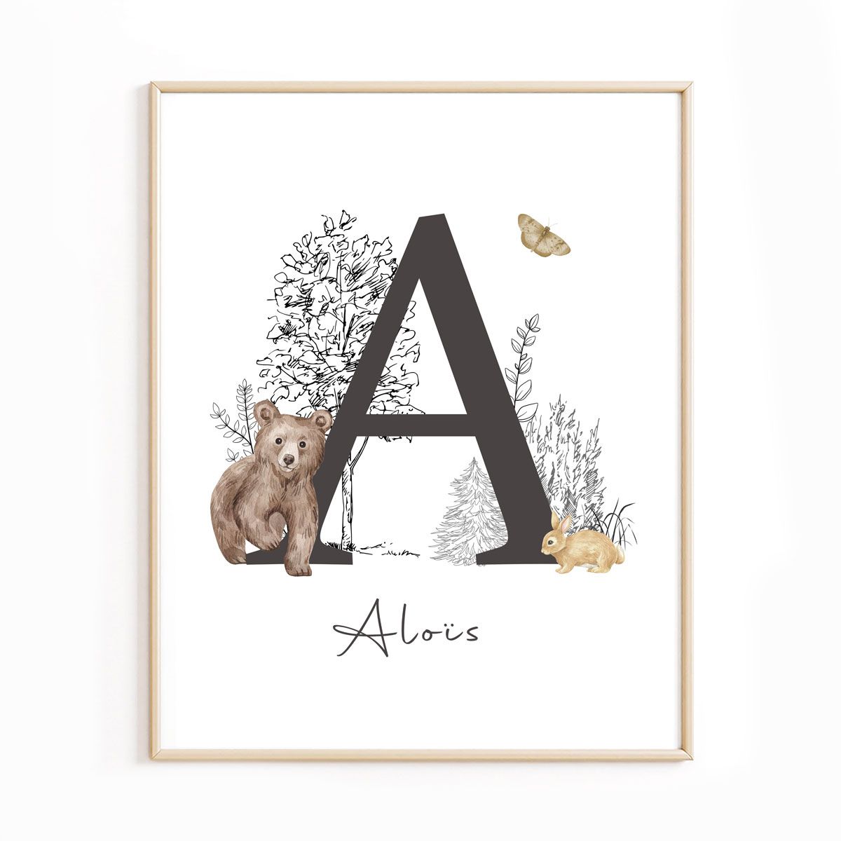 affiche-foret-enfant-a-personnaliser-prenom