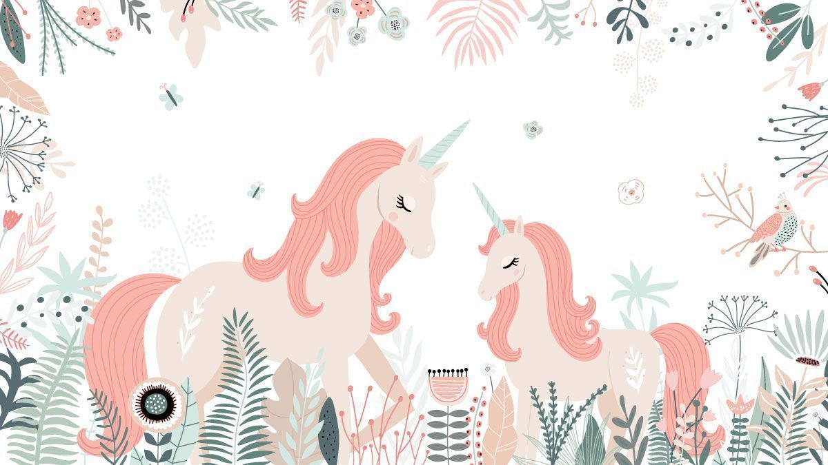 papier-peint-licorne-rose