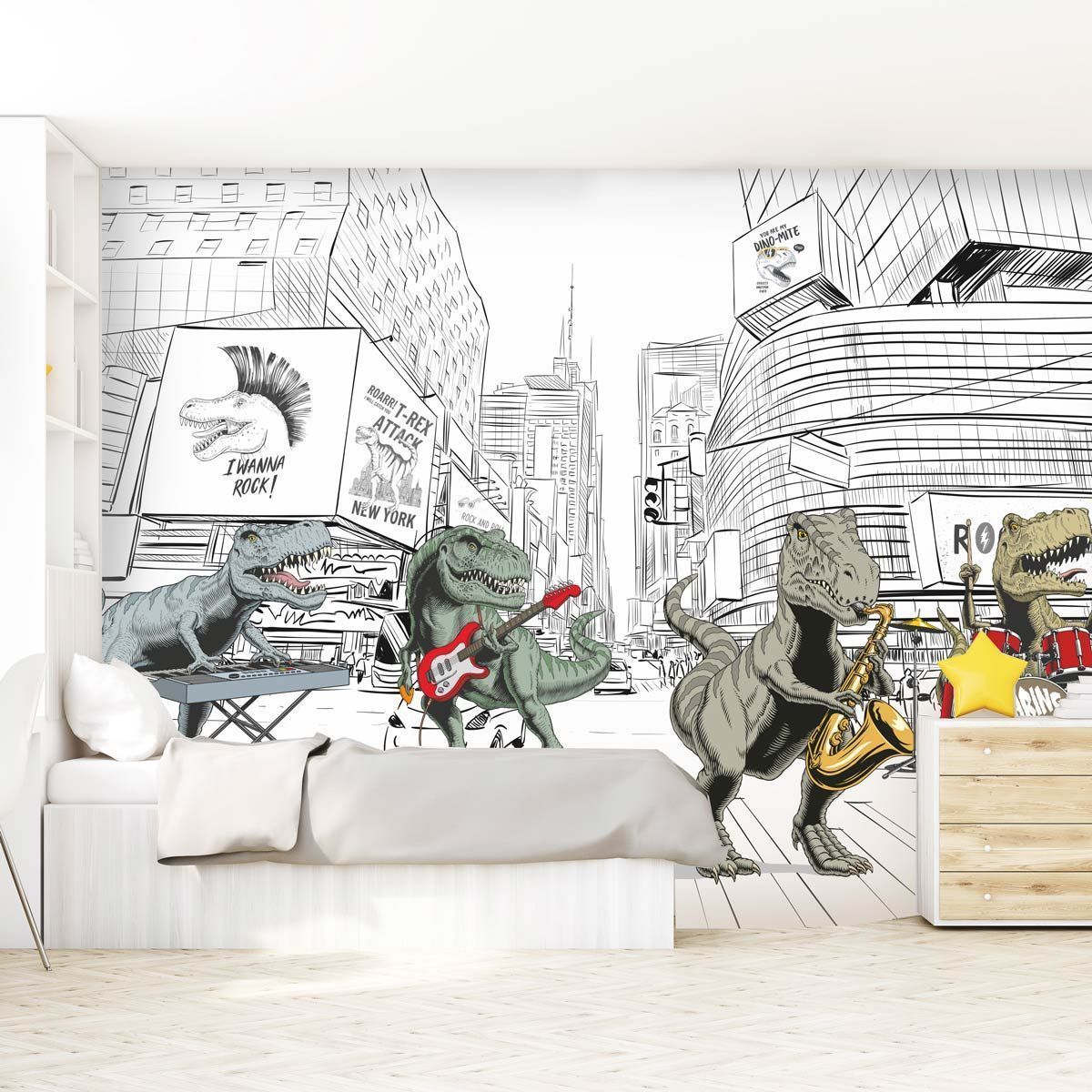 papier-peint-dinosaure-musique