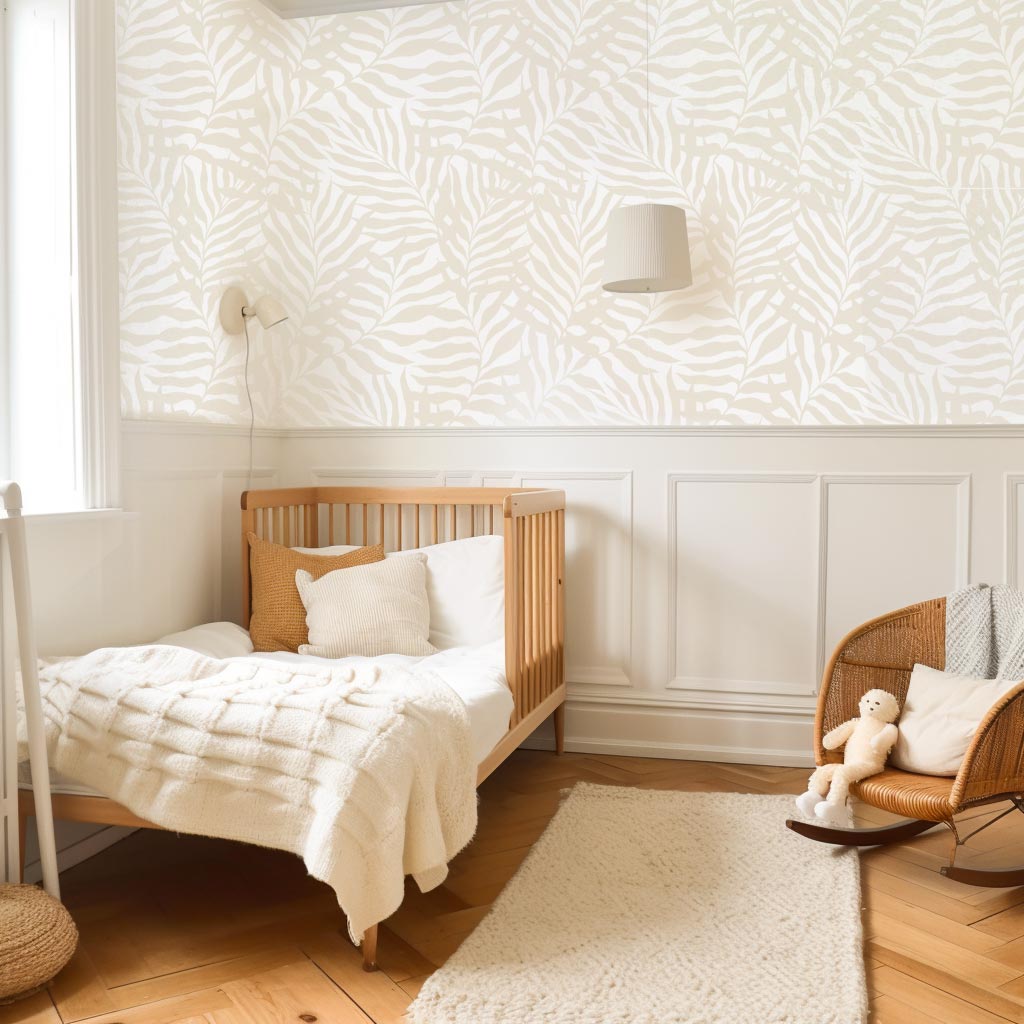 papier-peint-feuille-beige