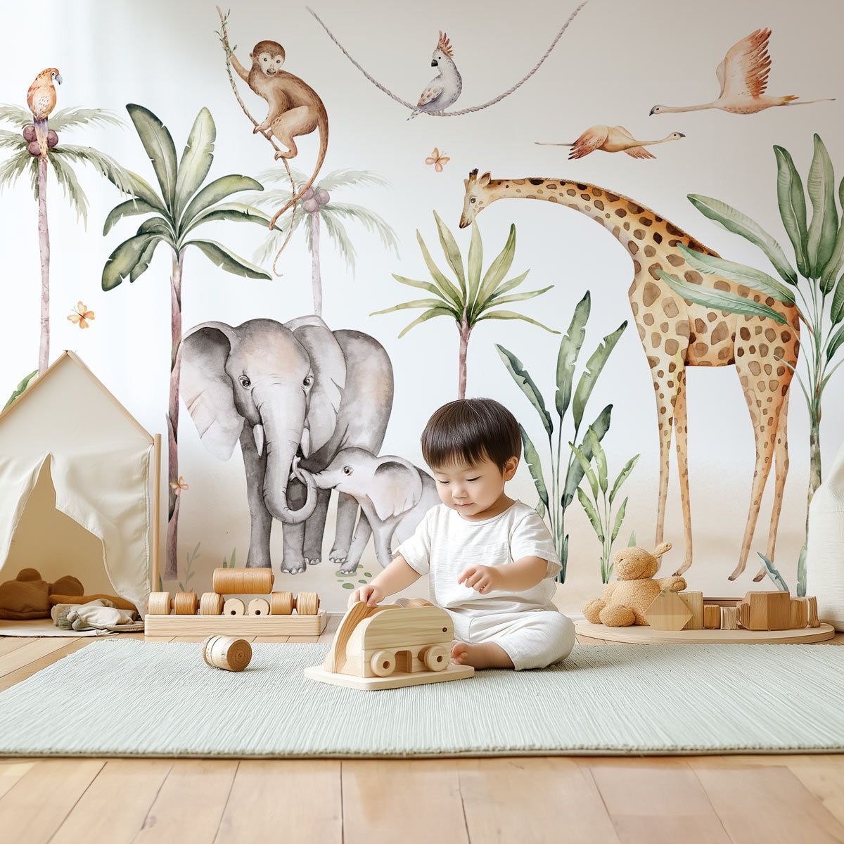 Papier-peint-Jungle-pour-enfant