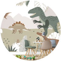papier peint dinosaure