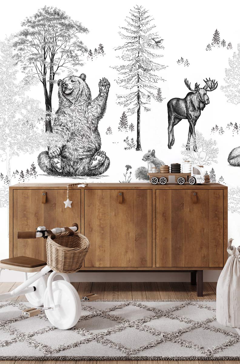 papier-peint-foret-enfant