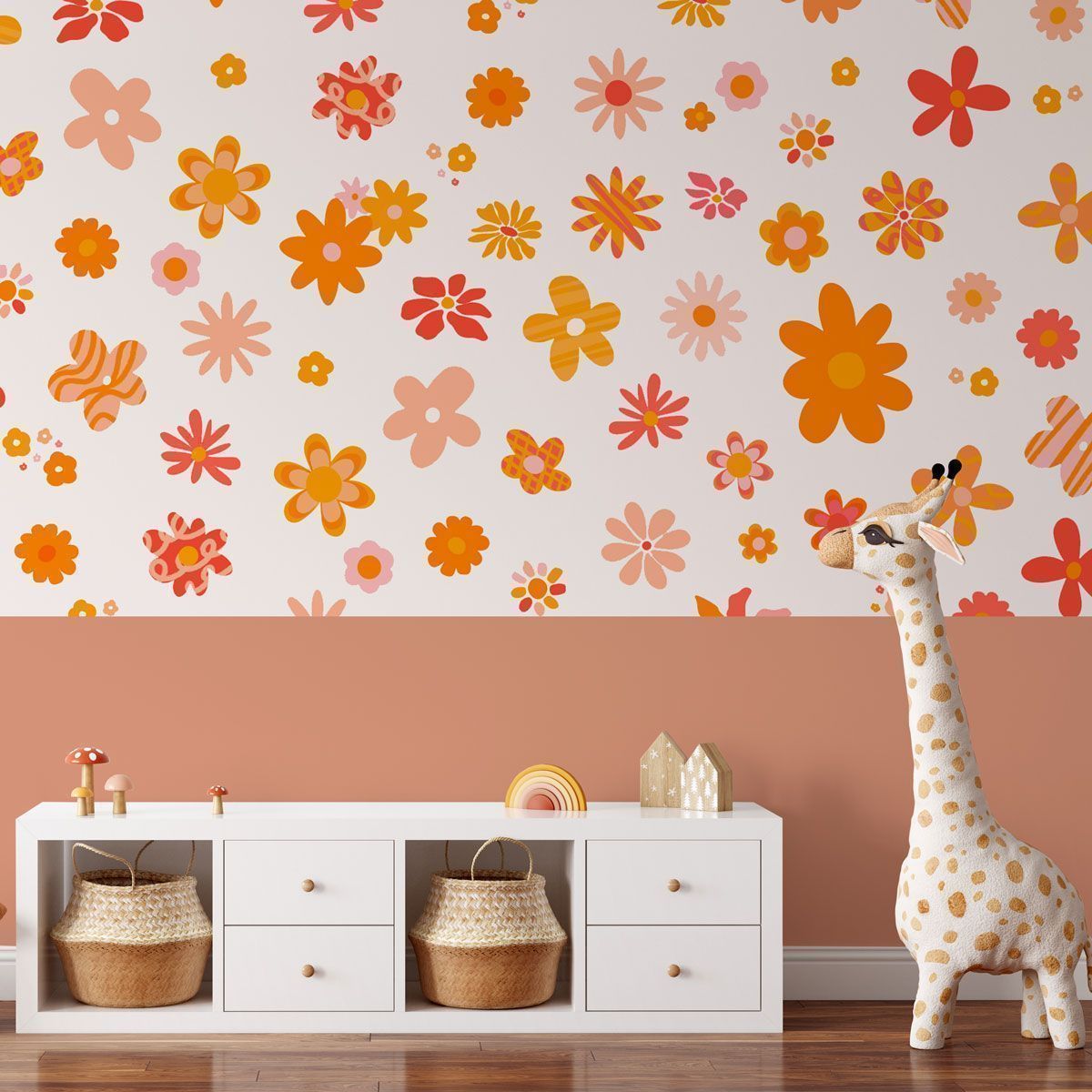 papier peint fleurs enfant