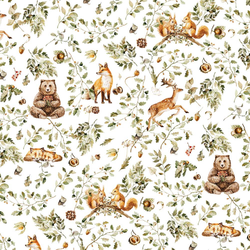papier-peint-forêt-vintage-enfant