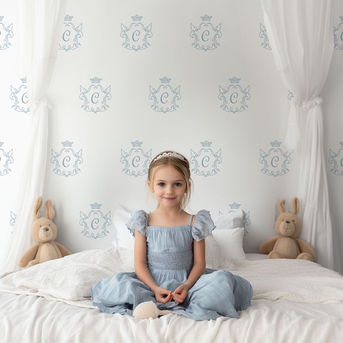 Papier peint princesse bleu