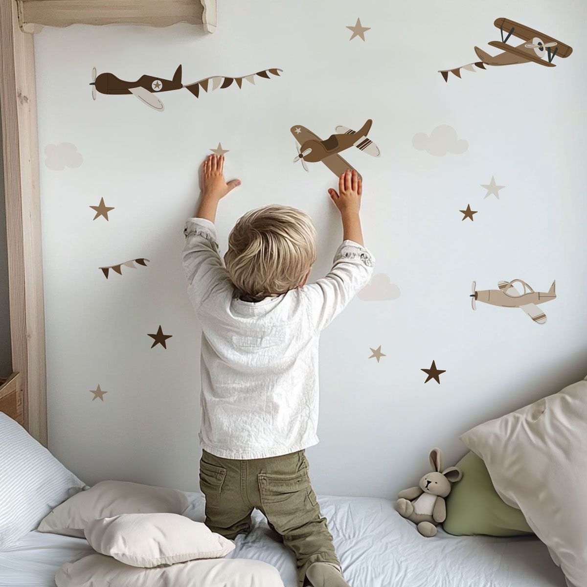 stickers-avion marron