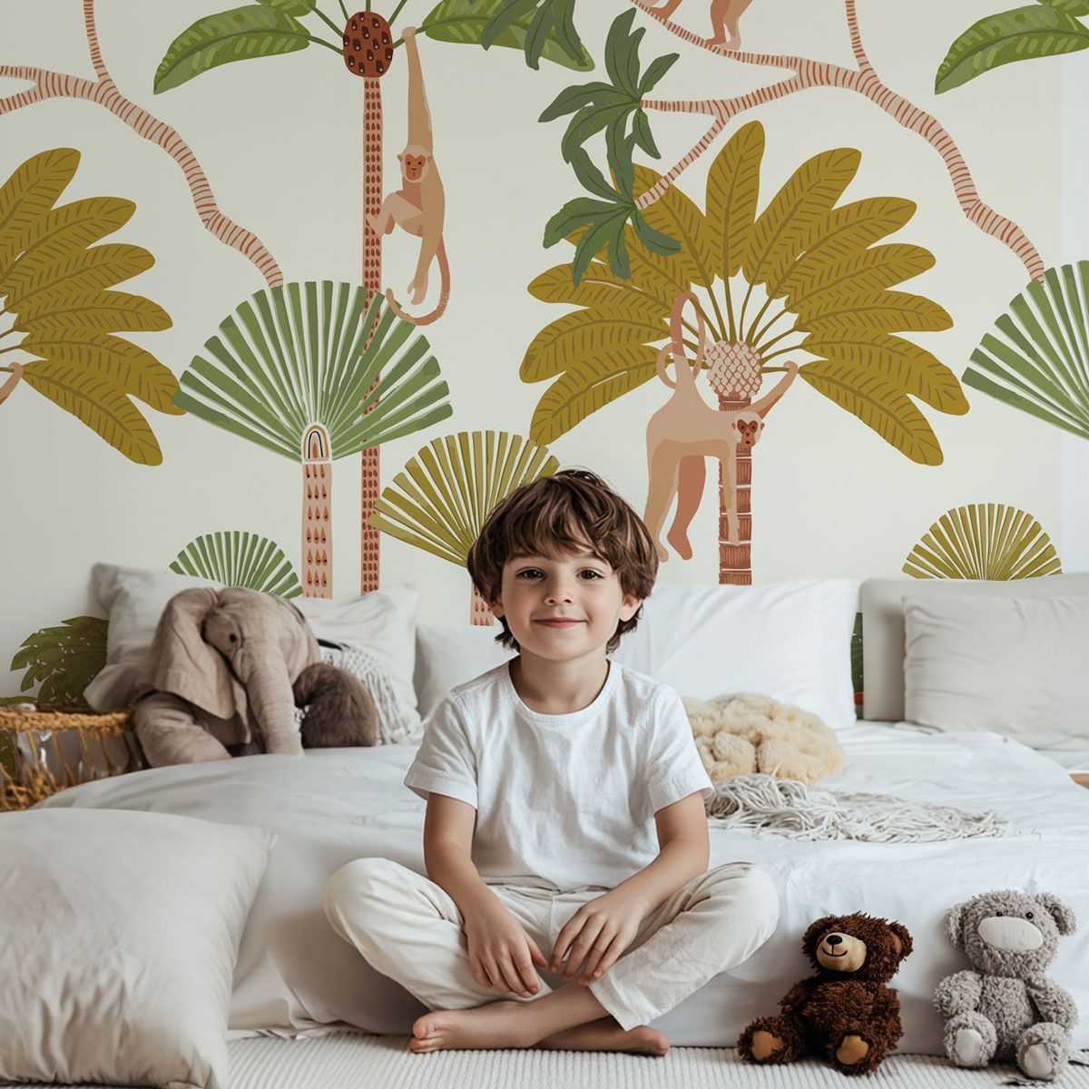 papier peint jungle vert