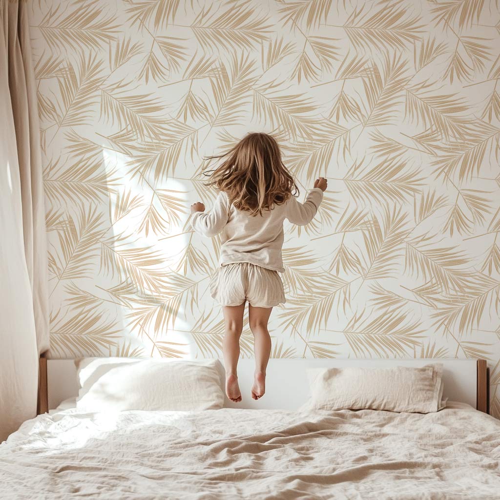 papier-peint-feuilles-de-palmier-chambre