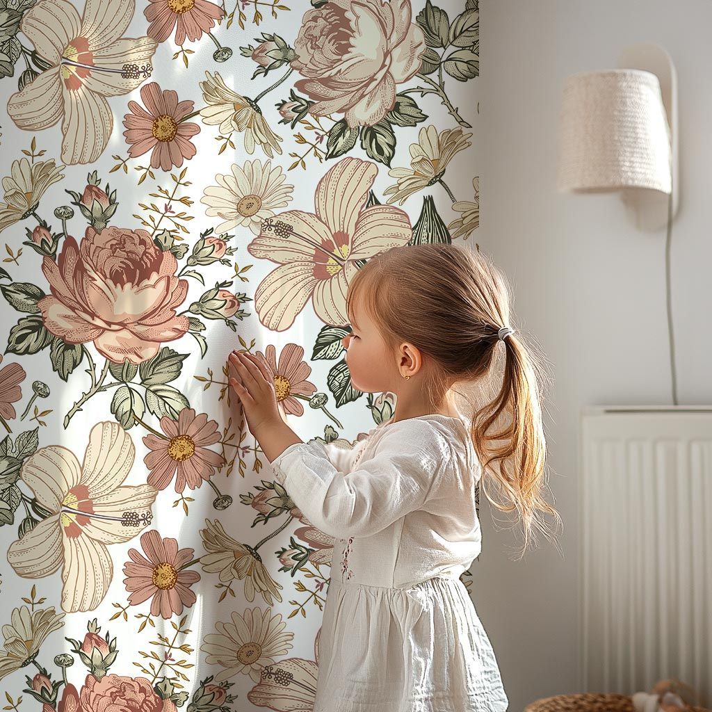 papier-peint-fleurs-chambre-fille