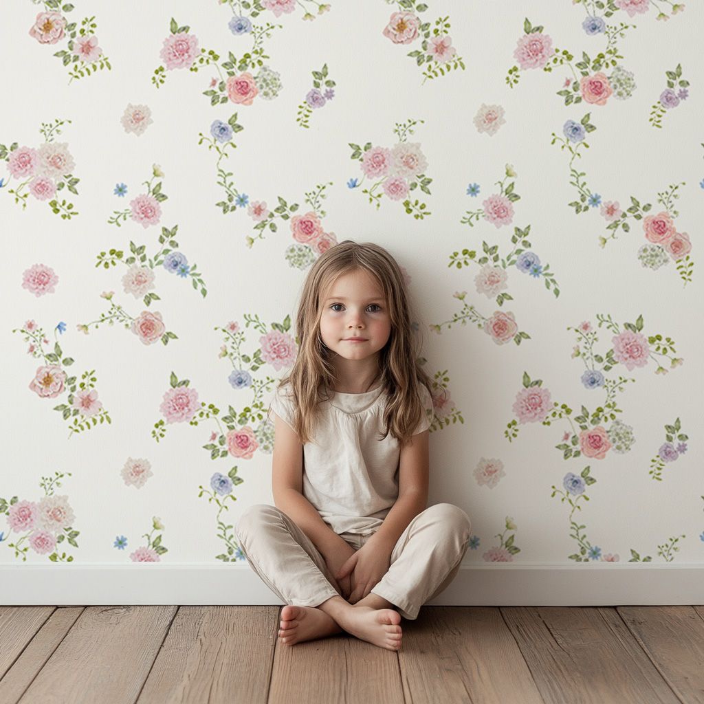 papier-peint-floral-fillette