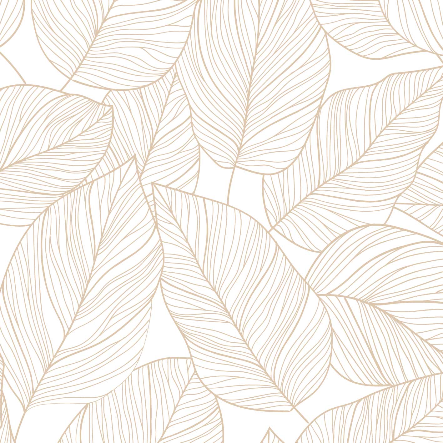 tapisserie-feuille-beige