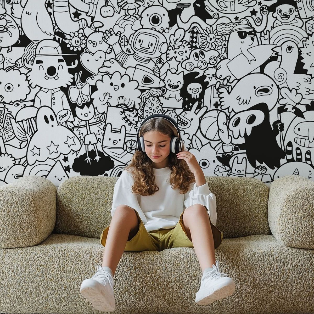 papier peint doodle enfant