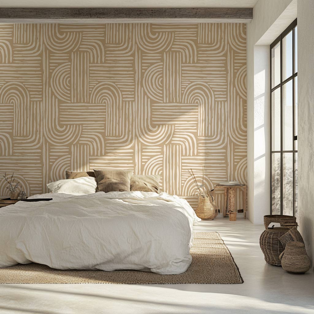 papier-peint-beige-chambre