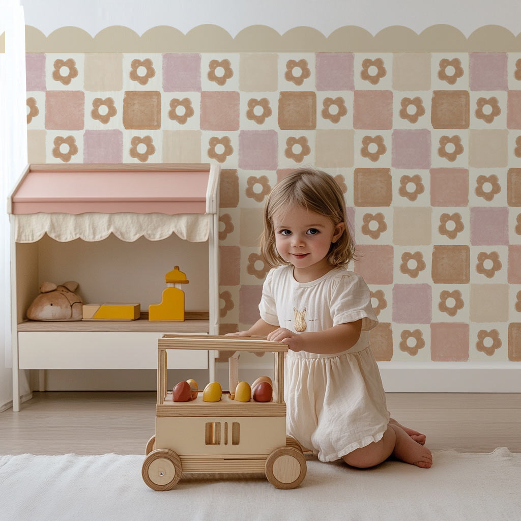 papier-peint-à-carreaux-enfant