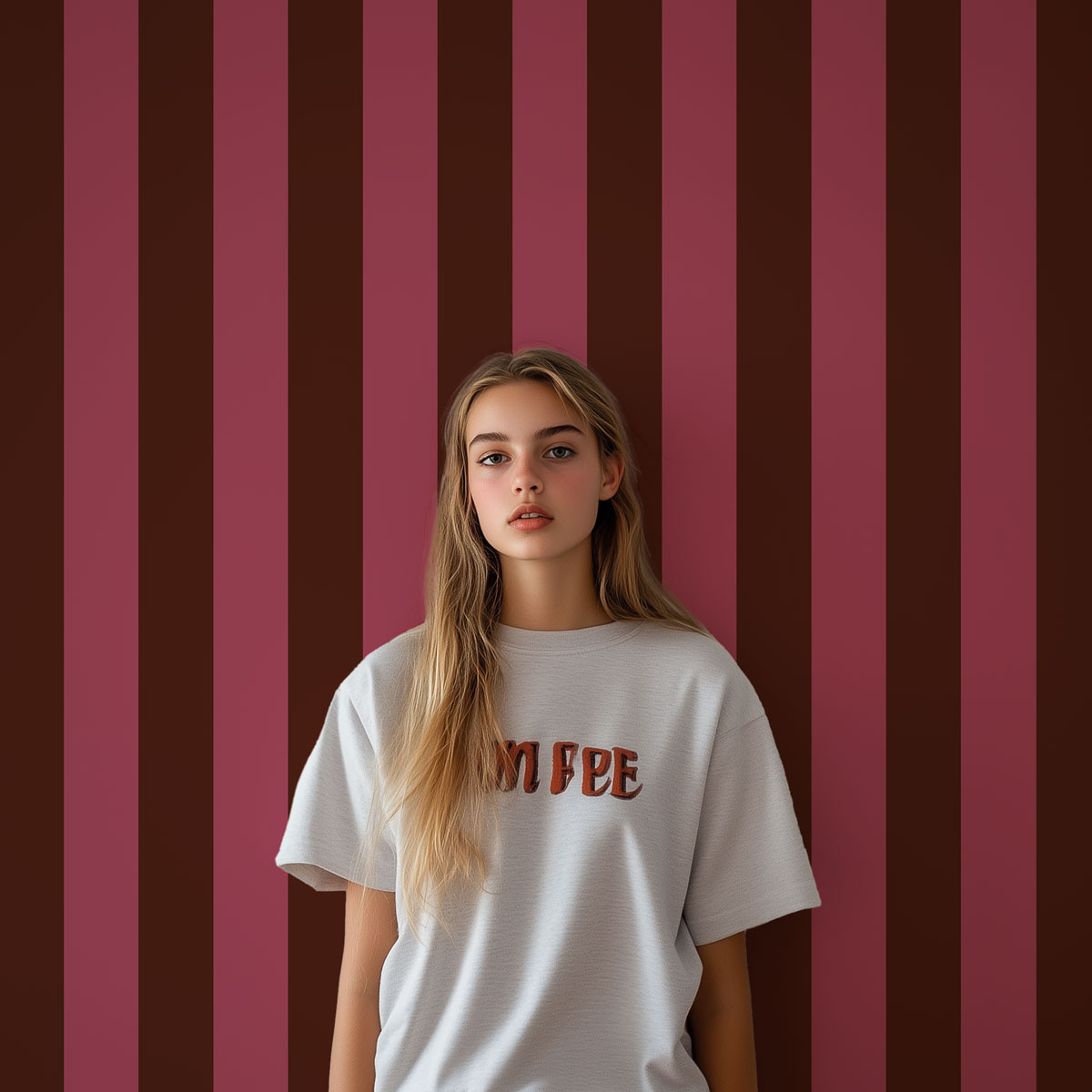 Tapisserie pop marron et rose