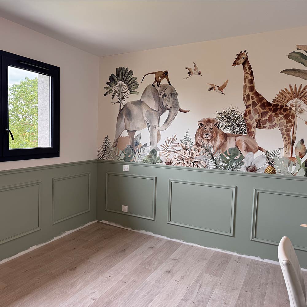 papier-peint-safari-vert-sauge