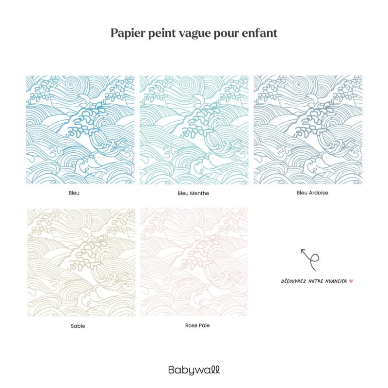 Papel pintado con motivos de olas - Imagen 5